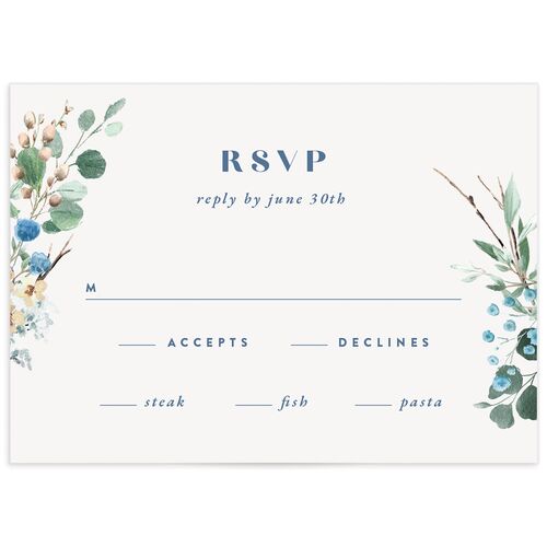 Rustic Greenery Wedding Response Cards - 
