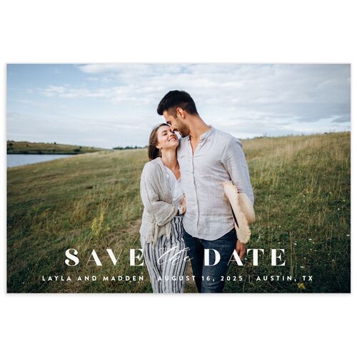 Rustic Greenery Save The Date Postcards  Dijon