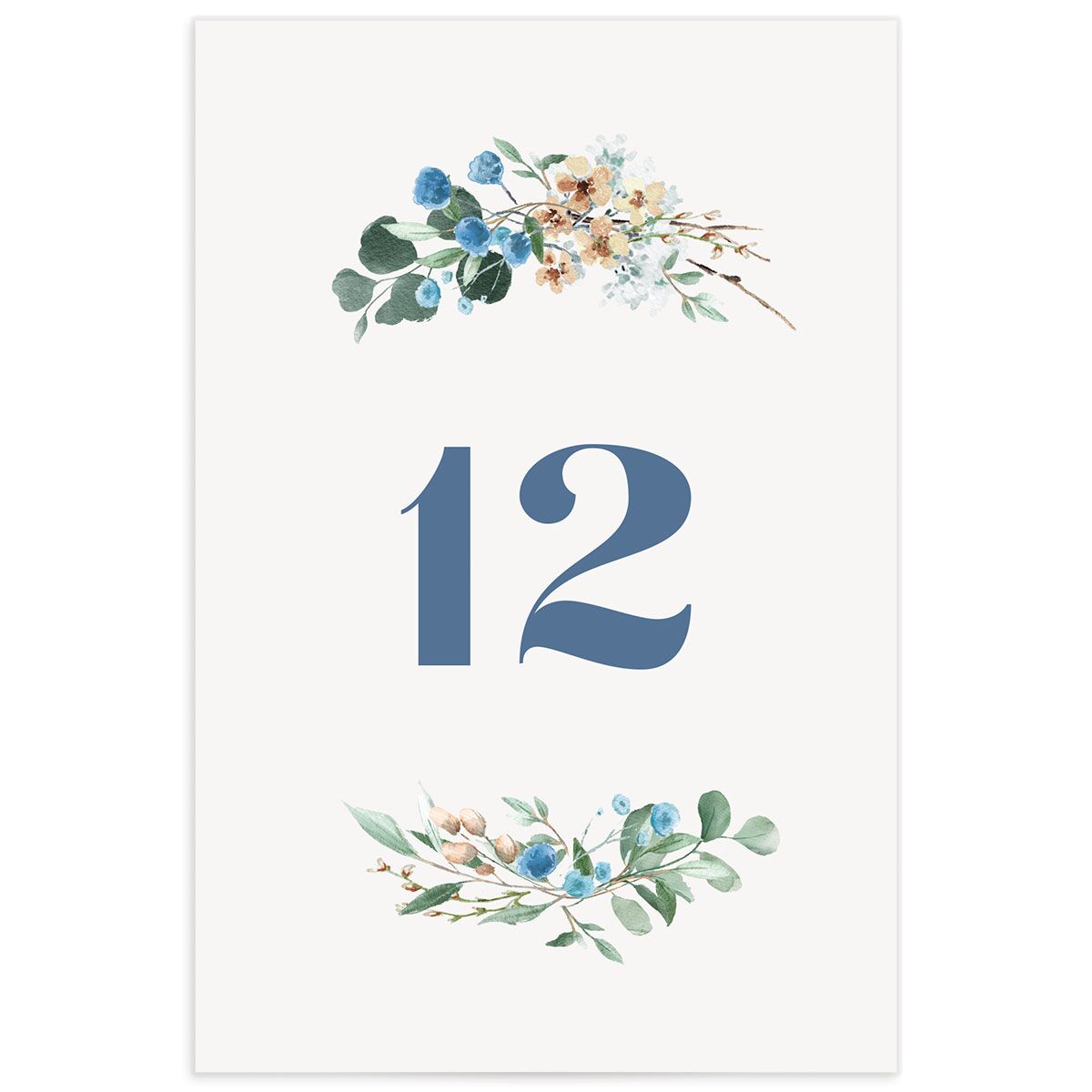 Rustic Greenery Table Numbers Cornflower Signature
