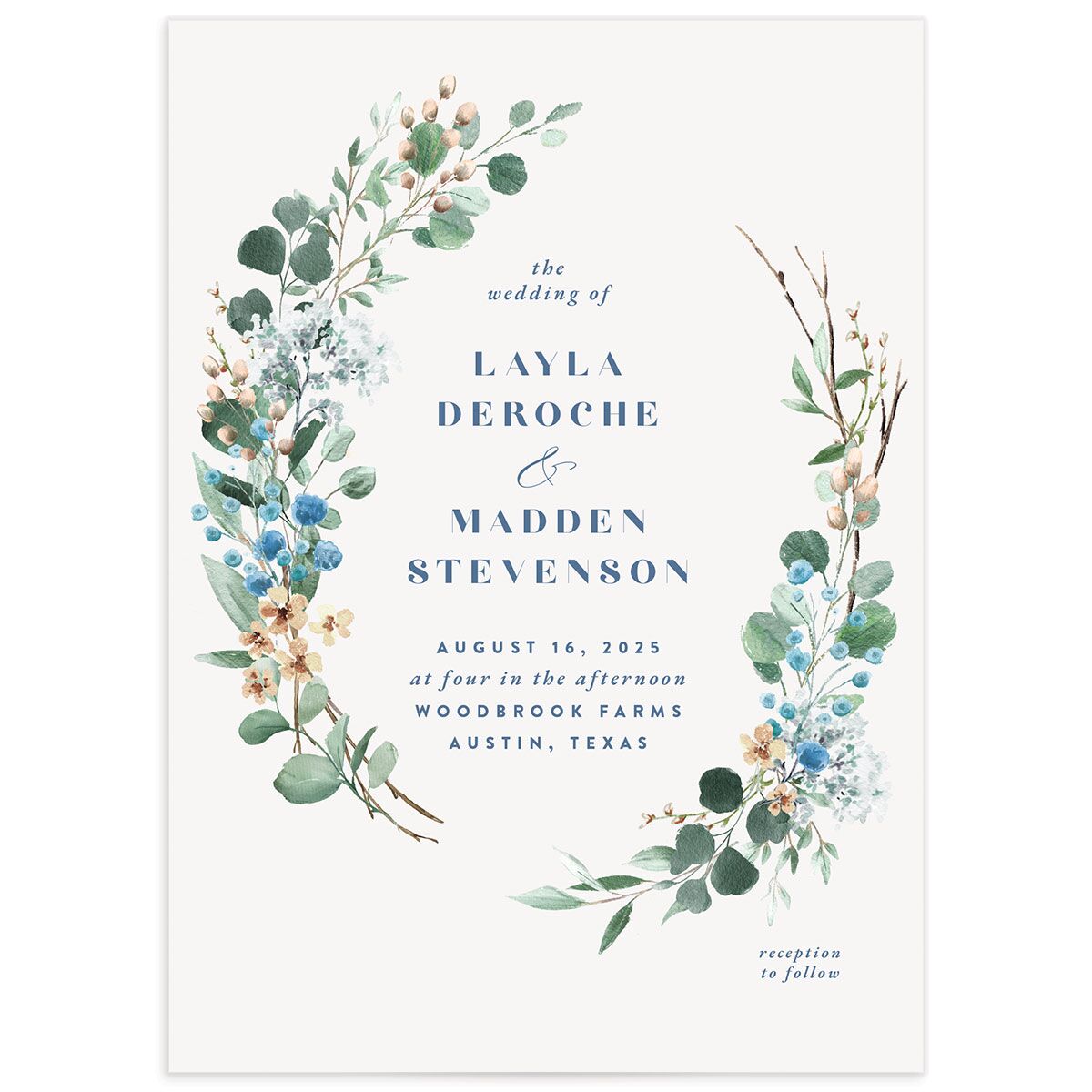 Rustic Greenery Wedding Invitations