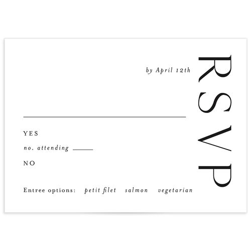 Timeless Elegance Wedding Response Cards - 