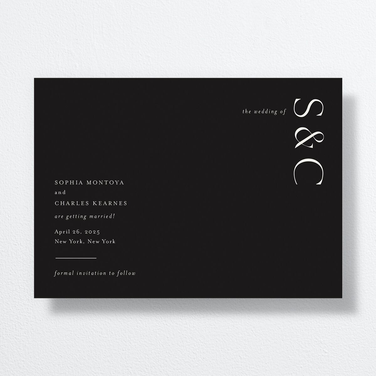 Timeless Elegance Save The Date Cards back