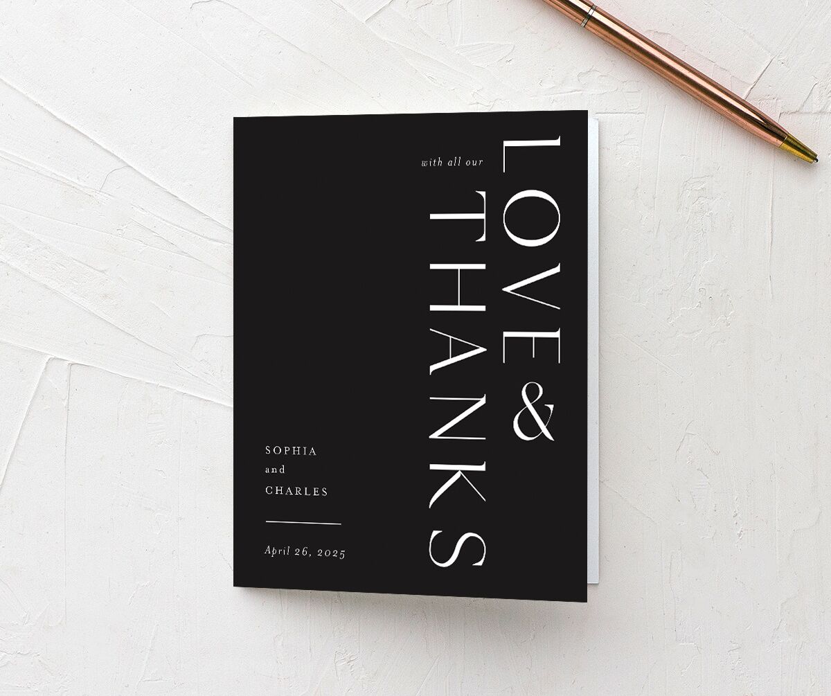 Timeless Elegance Thank You Cards Midnight