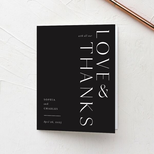 Timeless Elegance Thank You Cards Midnight
