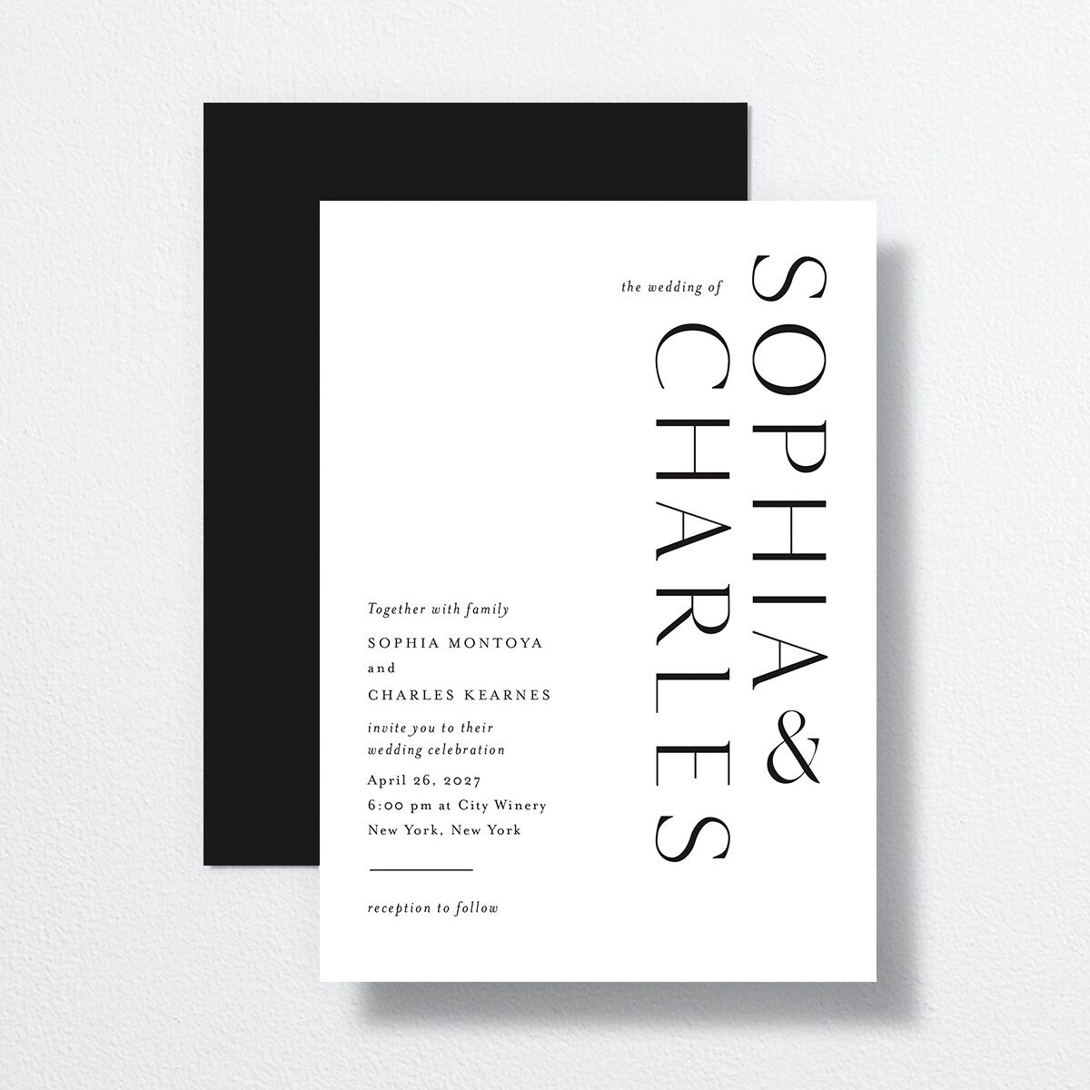 Timeless Elegance Wedding Invitations Midnight Signature No Standard