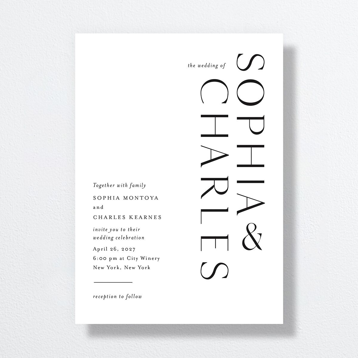 Timeless Elegance Wedding Invitations Midnight Signature No Standard