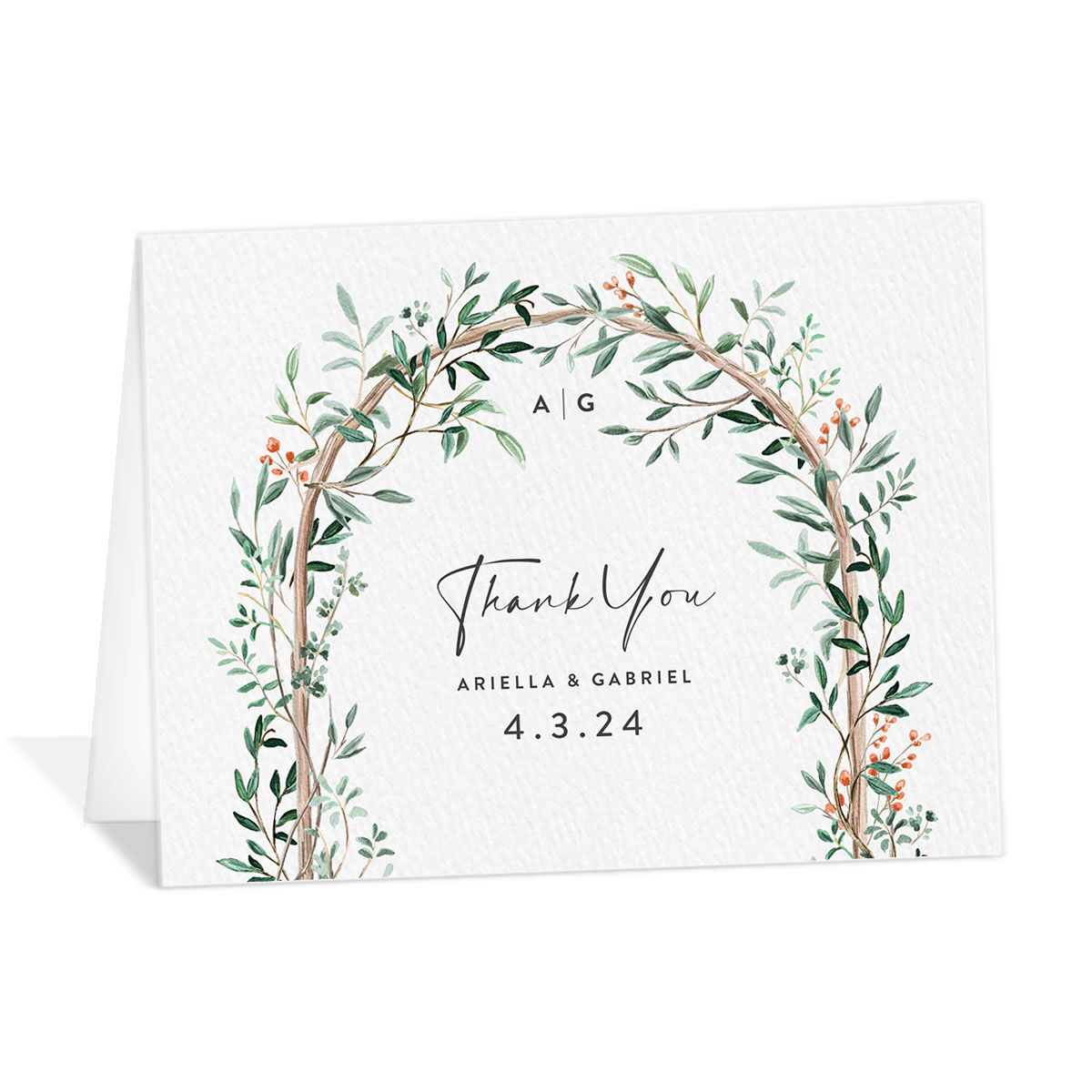 Rustic Arch Thank You Cards