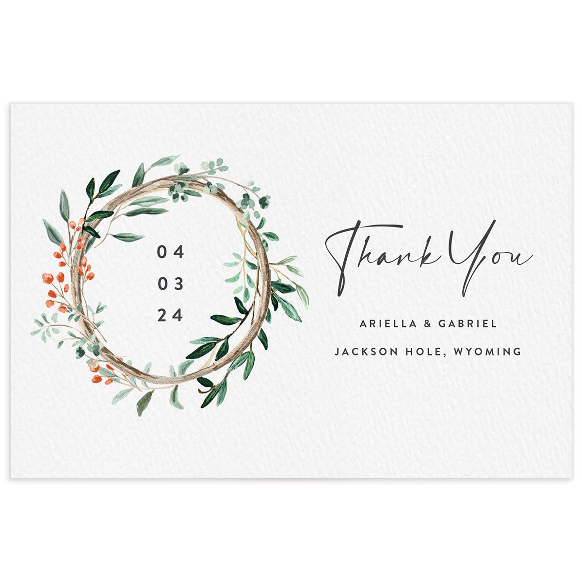 Rustic Arch Thank You Postcards