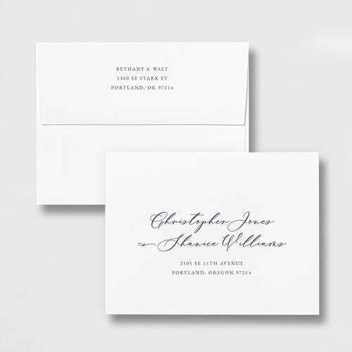 Vintage Lavender Thank You Card Envelopes White Standard Plum Both Recipient and Return Addresses