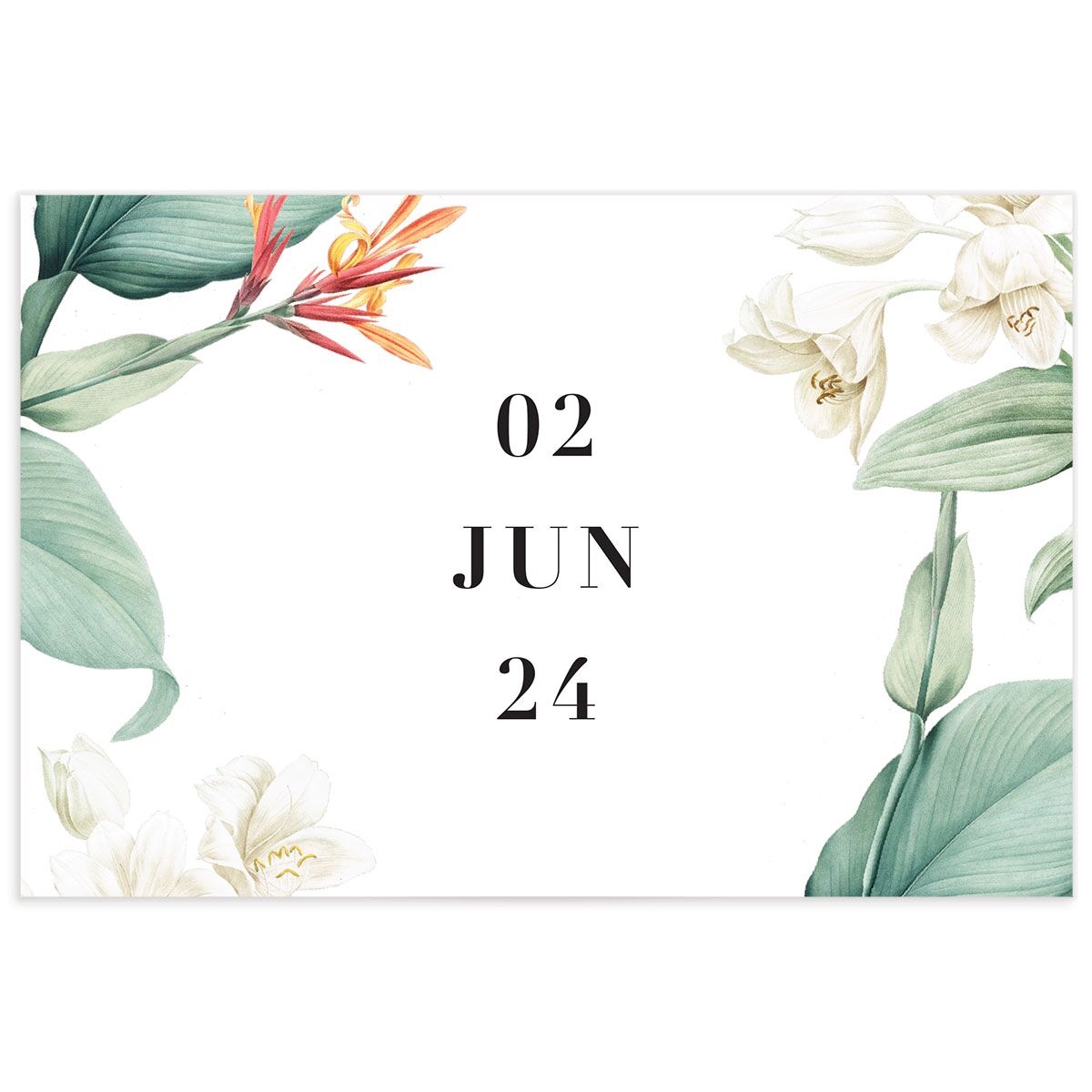 Natural Blooms Change the Date Postcards