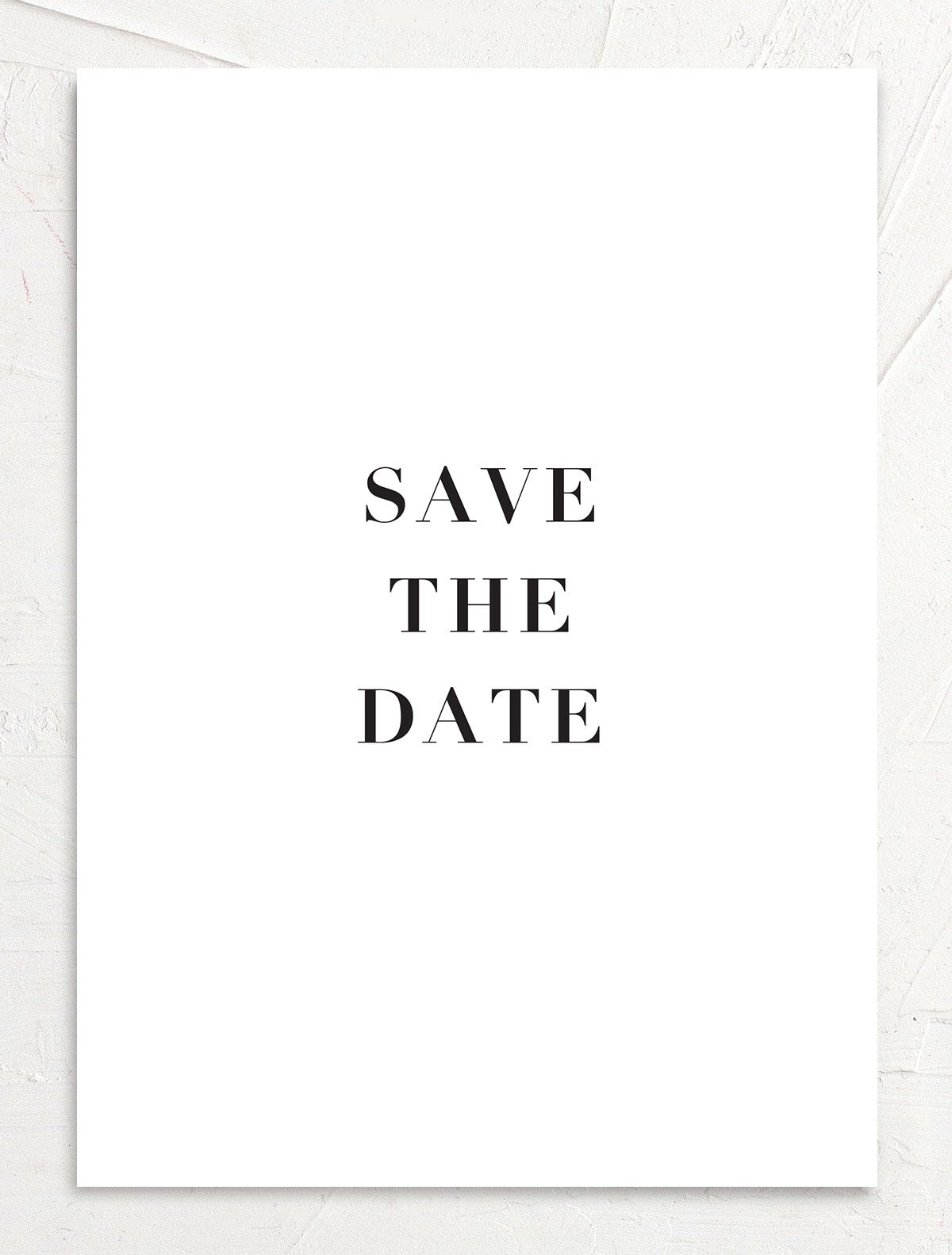 Natural Blooms Save the Date Cards back in white