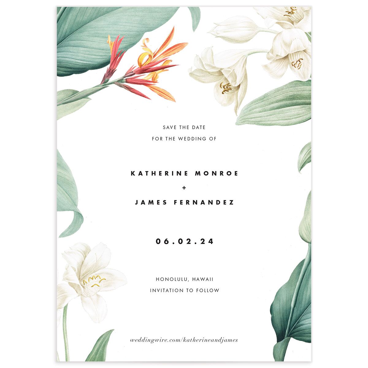 Natural Blooms Save the Date Cards