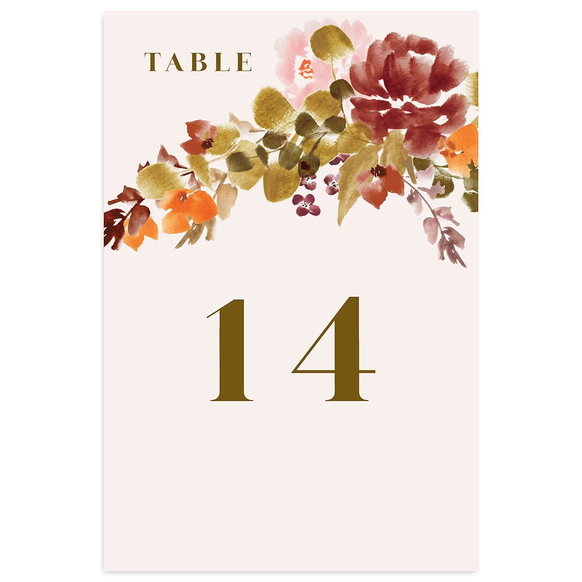 Fall Garland Table Numbers