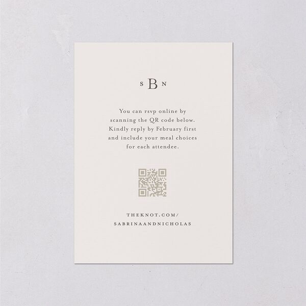 Heirloom Botanical Foil Wedding Response Cards Gold Linen Signature Standard