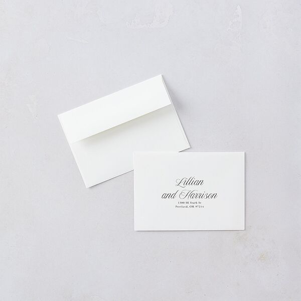 Elegant Oval Monogram Wedding Response Cards Sand Signature Standard