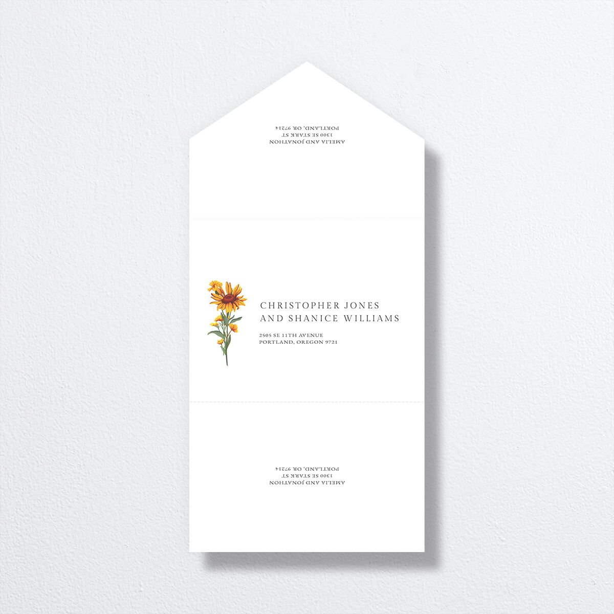 Wild Daisies All-in-One Wedding Invitations — view 2