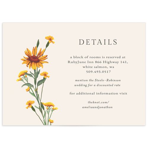 Wild Daisies Wedding Enclosure Cards