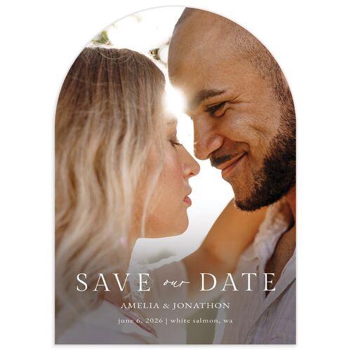 Wild Daisies Save the Date Cards Buttercup Signature smooth No Arch