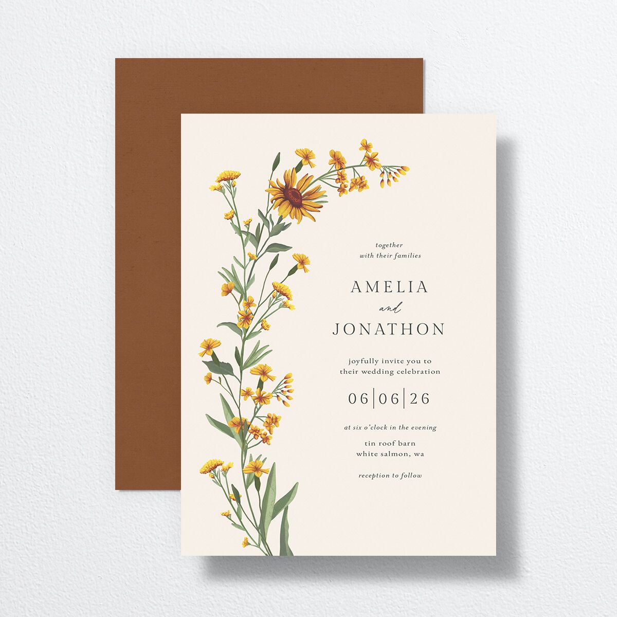 Wild Daisies Wedding Invitations Buttercup Signature No Standard