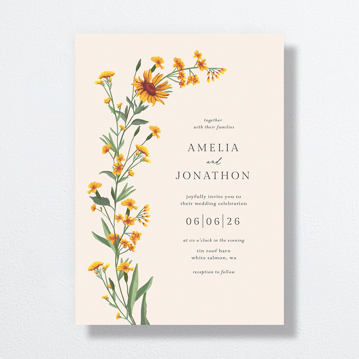 Wild Daisies Wedding Invitations Buttercup Signature No Standard
