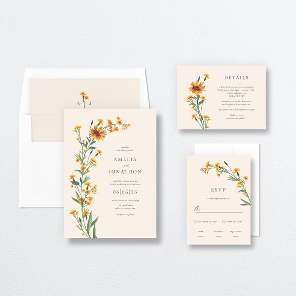 Wild Daisies Wedding Invitations Buttercup Signature No Standard
