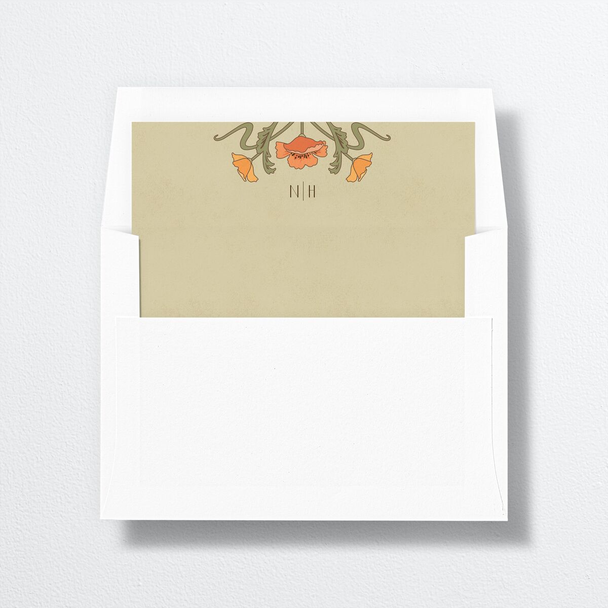 Vintage Nouveau Standard Envelope Liners front