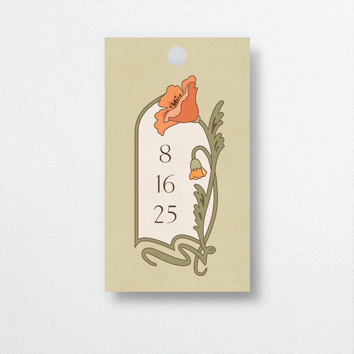 Vintage Nouveau Favor Gift Tags Pear Signature