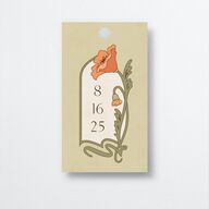 Vintage Nouveau Favor Gift Tags Pear Signature