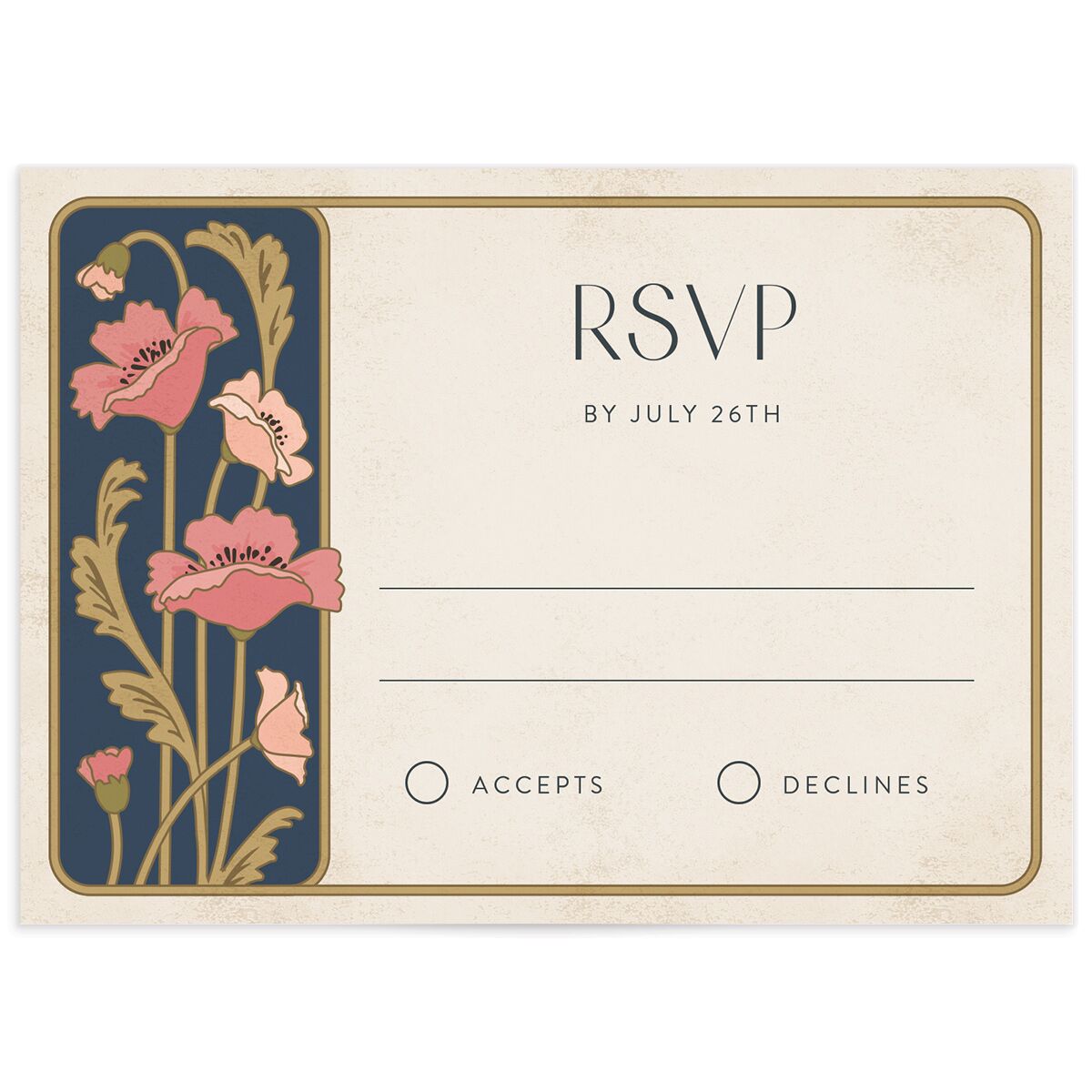 Vintage Nouveau Wedding Response Cards