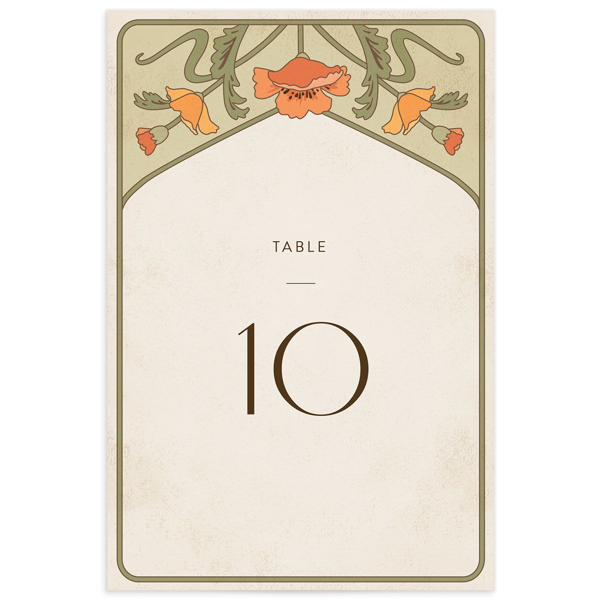 Vintage Nouveau Table Numbers