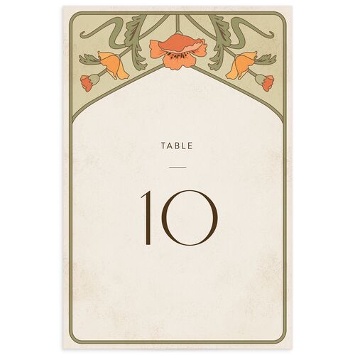 Vintage Nouveau Table Numbers