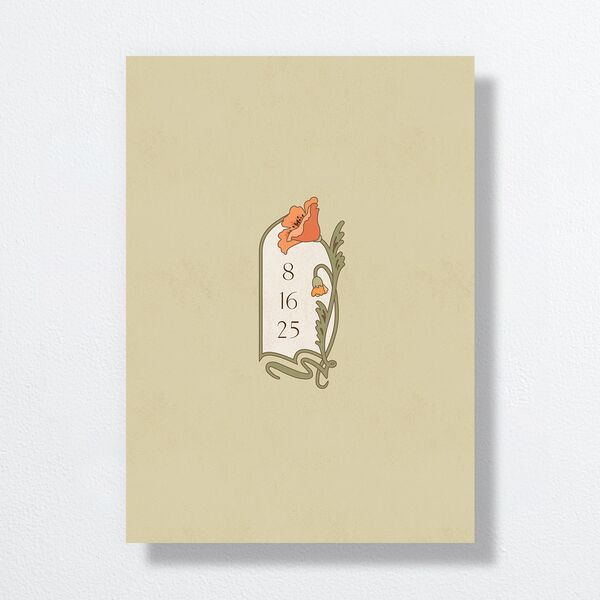 Vintage Nouveau Wedding Invitations Pear Signature No Standard