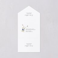 Delicate Wildflower All-in-One Wedding Invitations Pure White Signature Light Both Recipient and Return Addresses No