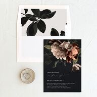 Modern Rose Bridal Shower Invitations Peach Fuzz Signature