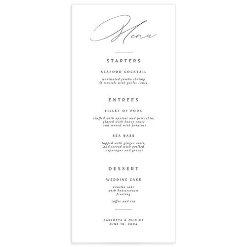 Rustic Handwriting Menus - Grey