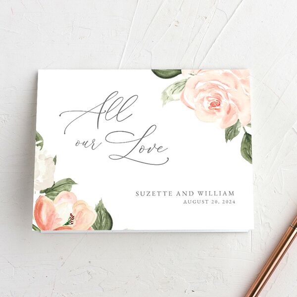 Romantic Garden Thank You Cards Peach Pink