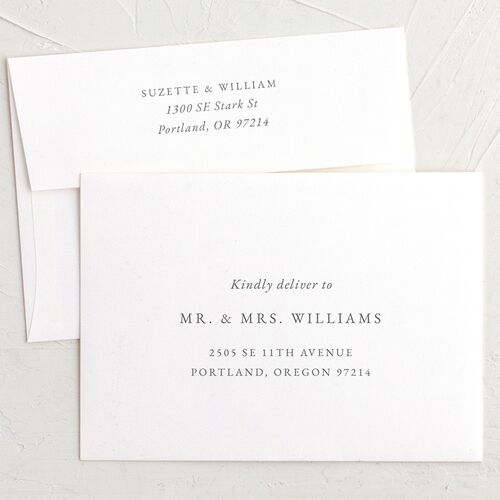 Romantic Garden Thank You Card Envelopes White Standard Peach Pink Both Recipient and Return Addresses