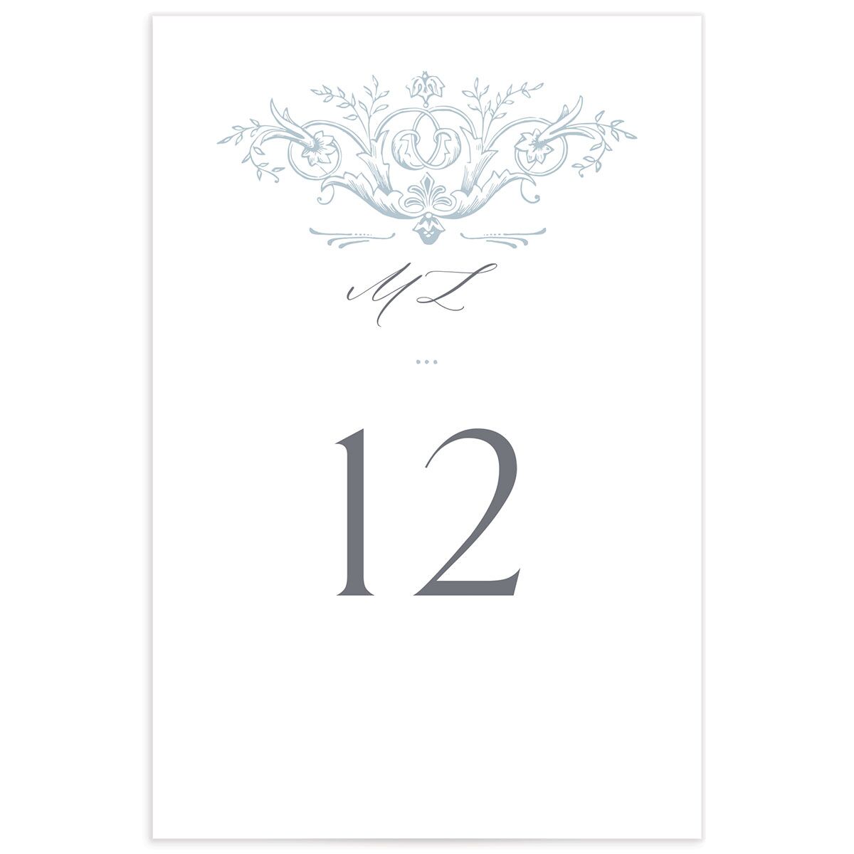 Rococo Adornment Table Numbers