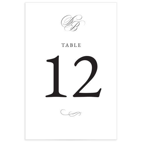 Traditional Elegance Table Numbers