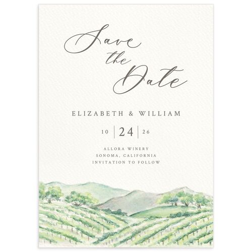 Blissful Vineyards Save the Date Cards