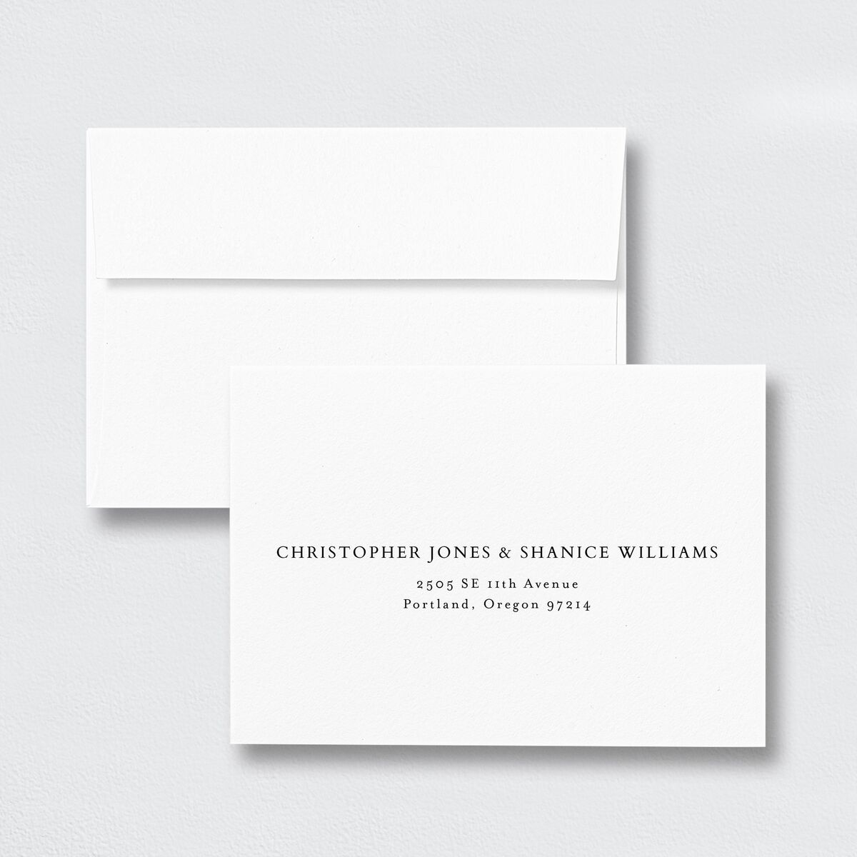 Joyful Day Wedding Response Card Standard Envelopes White Standard Pure White Return Address Signature