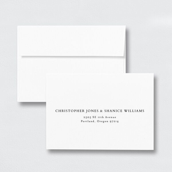 Joyful Day Wedding Response Card Standard Envelopes White Standard Pure White Return Address Signature