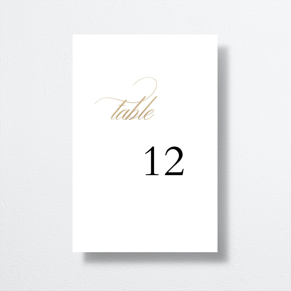 Joyful Day Table Numbers Gold Pure White Signature