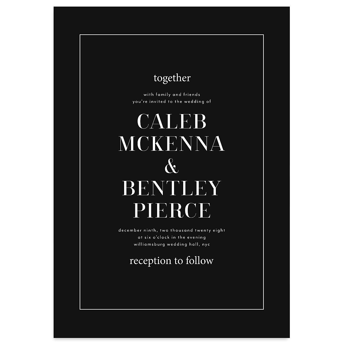 Classic Border Wedding Invitations