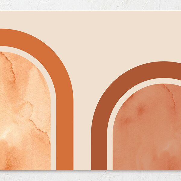 Vintage Lines Save the Date Cards Pumpkin Recycled No