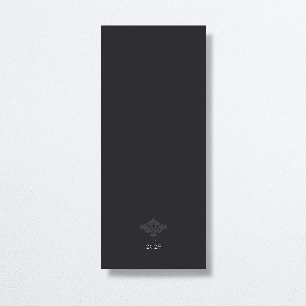 Elegant Damask Menus Gold Licorice Signature