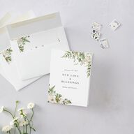 Gilded Fern Frame Botanical Thank You Cards Gold Linen