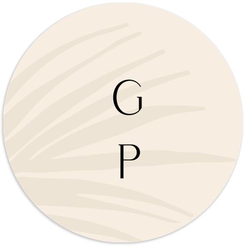 Lavish Palm Wedding Stickers Licorice Circle