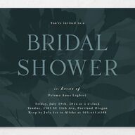 Contemporary Floral Bridal Shower Invitations Dusty Blue Signature