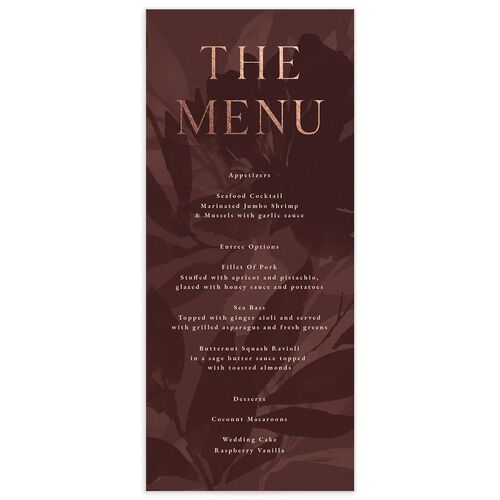 Contemporary Floral Menus - 